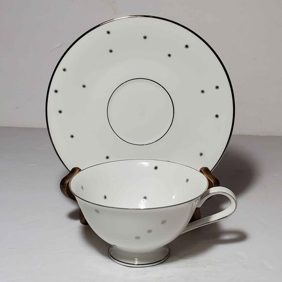 Heinrich Teacup and Saucer Atomic Star Selb Bavaria Germany Vintage - Picture 8 of 8